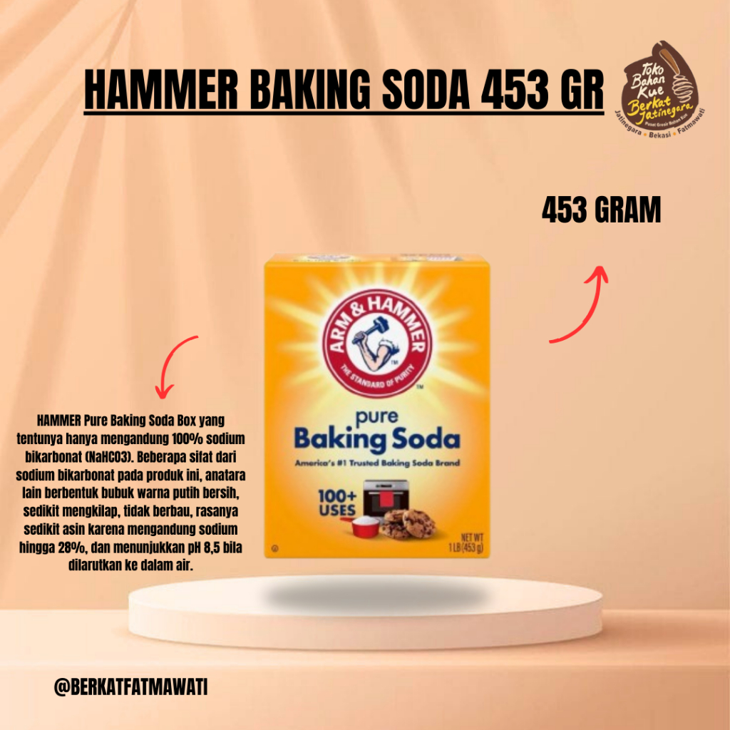 

BAKING SODA HAMMER 453 GRAM / PENGEMBANG KUE HAMMER 453 GRAM / PCS