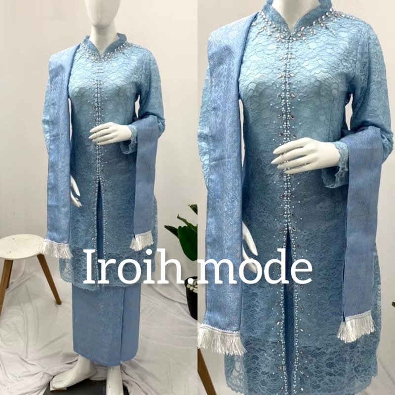 TERLARIS Setelan Tunik Busui Brukat Songket Selendang - Kebaya Modern - kebaya Brukat - Kebaya