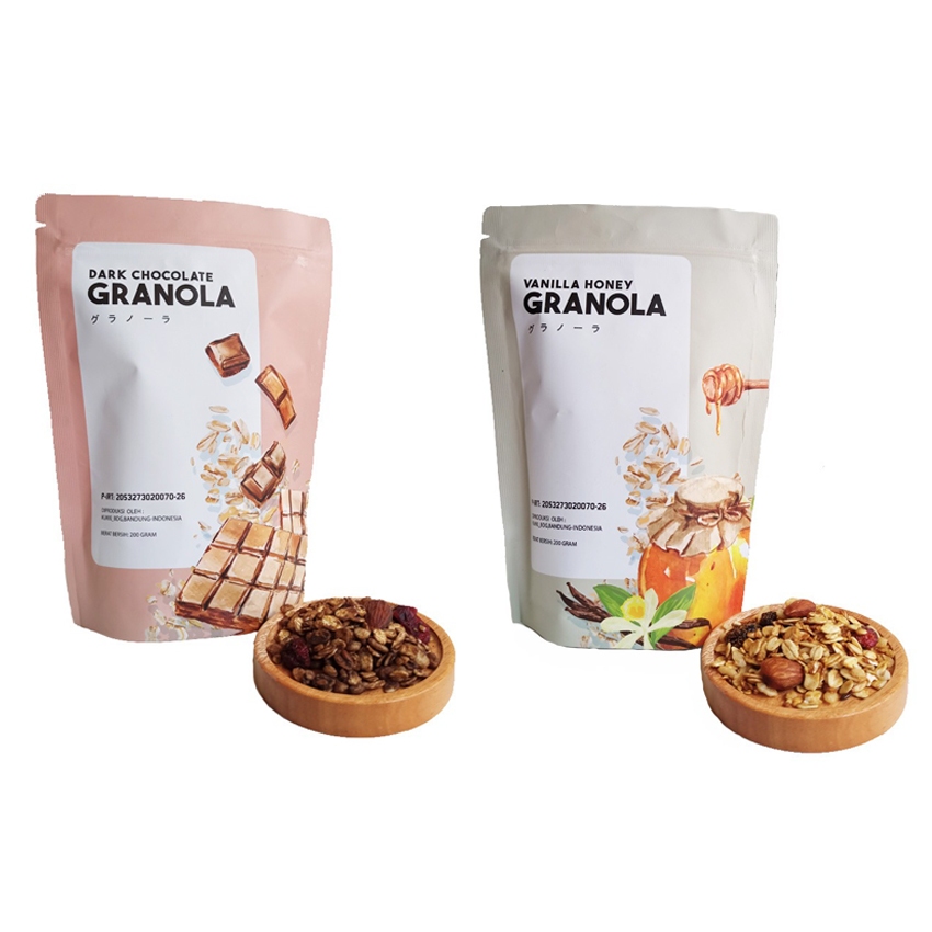 

NG Granola Vanilla Honey Madu Dark Chocolate 200 gr by Kukki Sereal Makanan Sehat