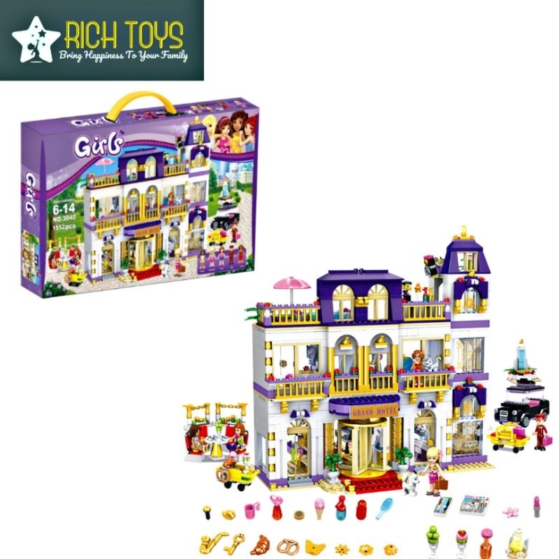 Brick / Block Hotel Rumah Castle Istana 1552 Pcs 6+ Tahun Mainan Edukasi Anak