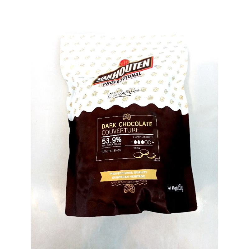 

Van Houten Dark Couverture Chocolate 1,5kg