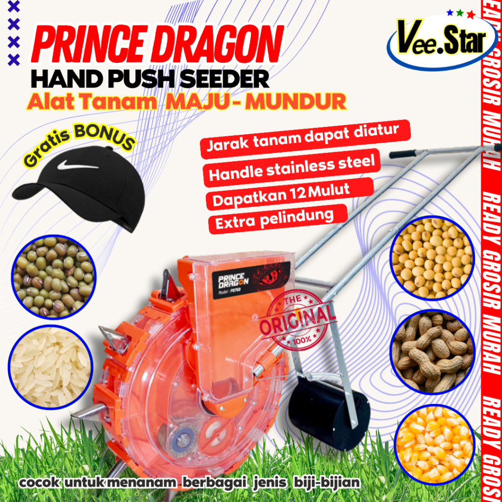 Alat Tanam Jagung Prince Dragon PD750 / Alat tanam Jagung  Dorong Maju Mundur Seeder