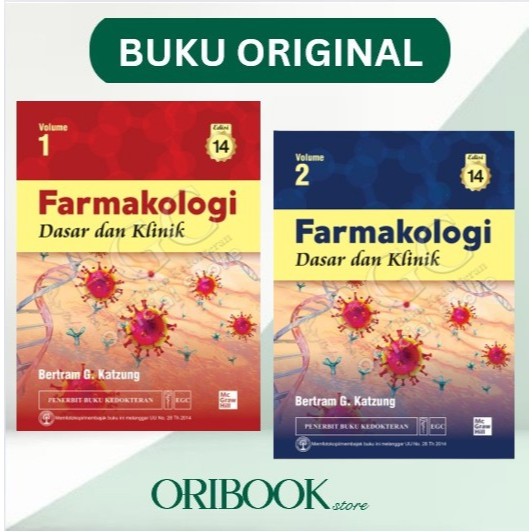 ORIGINAL FARMAKOLOGI DASAR DAN KLINIK EDISI 14 SET (VOLUME 1 + 2 ) - KATZUNG