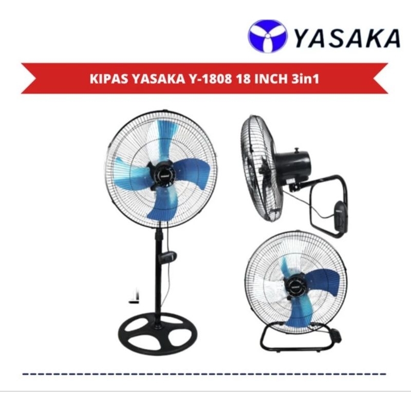 KIPAS ANGIN TORNADO BESI 3IN1 18INCH YASAKA KIPAS 3 IN 1 18 INCH YASAKA
