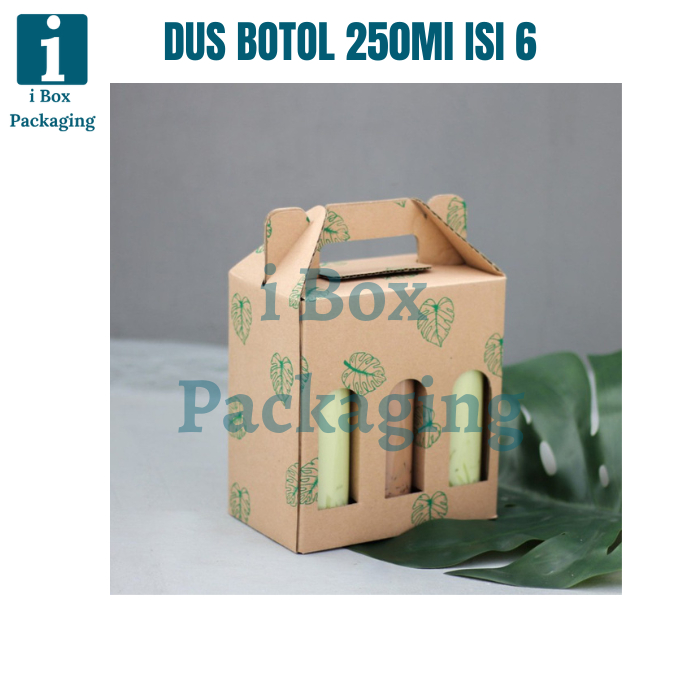 

[ 10 pcs ] Kardus Botol Almond Jinjing Dus Botol Kale 250ml Isi 6 Packaging Hampers Parsel Box Kemasan Minuman