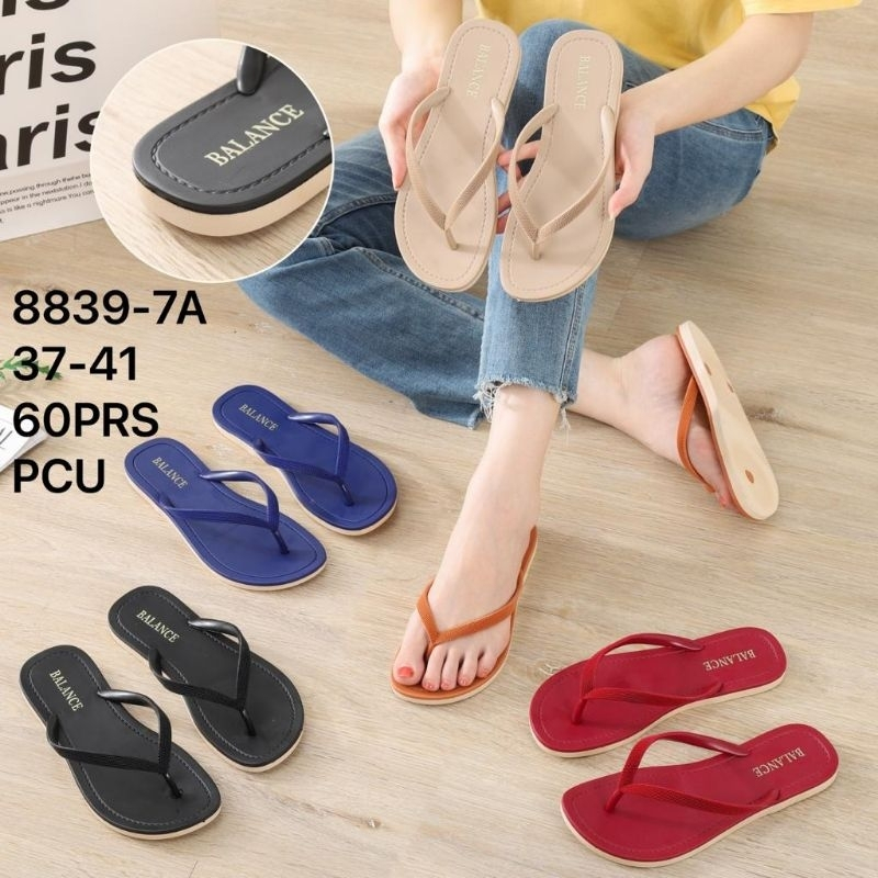 Sandal Jepit Wanita Polos Simpel Karet Balance