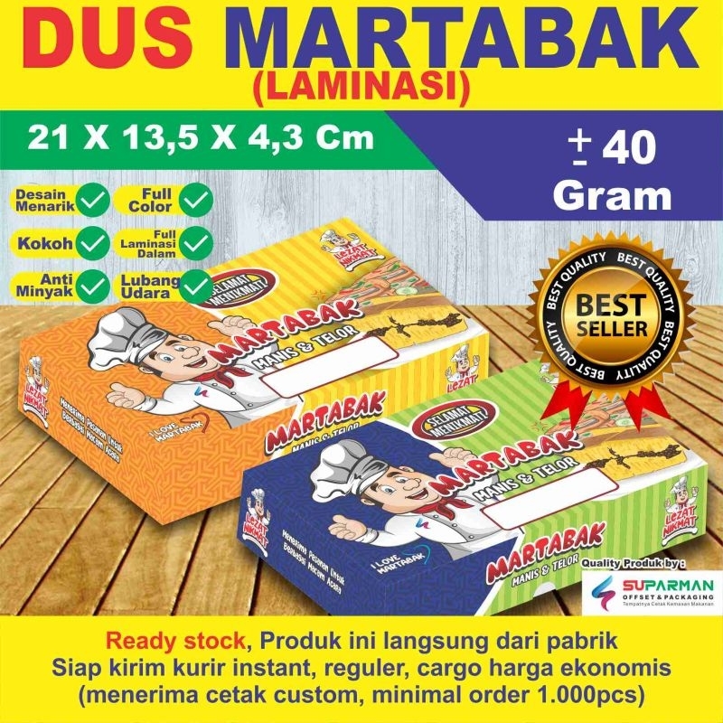 

Dus martabak laminasi / box martabak full color / kardus martabak / kardus martabak anti minyak / 13,5 x 21 x 4,3 cm