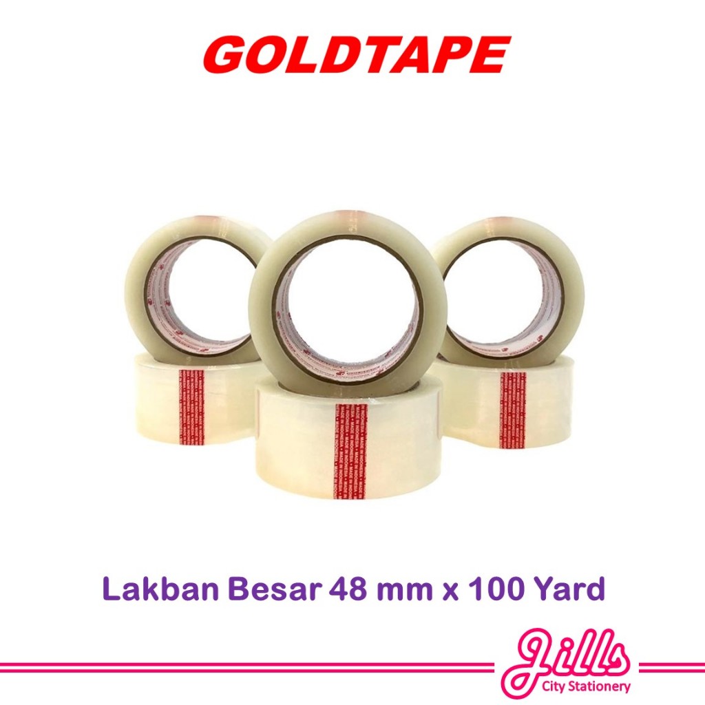 

Goldtape Lakban 48 mm x 100 Yard Merah (91m)