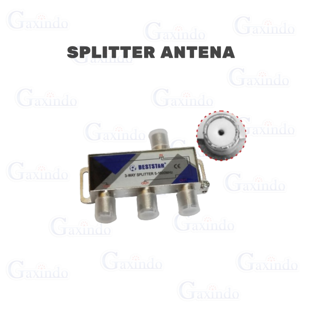 splitter antena, splitter antenna tv, pembagi antena tv, splitter coaxial, splitter 4 way, splitter 