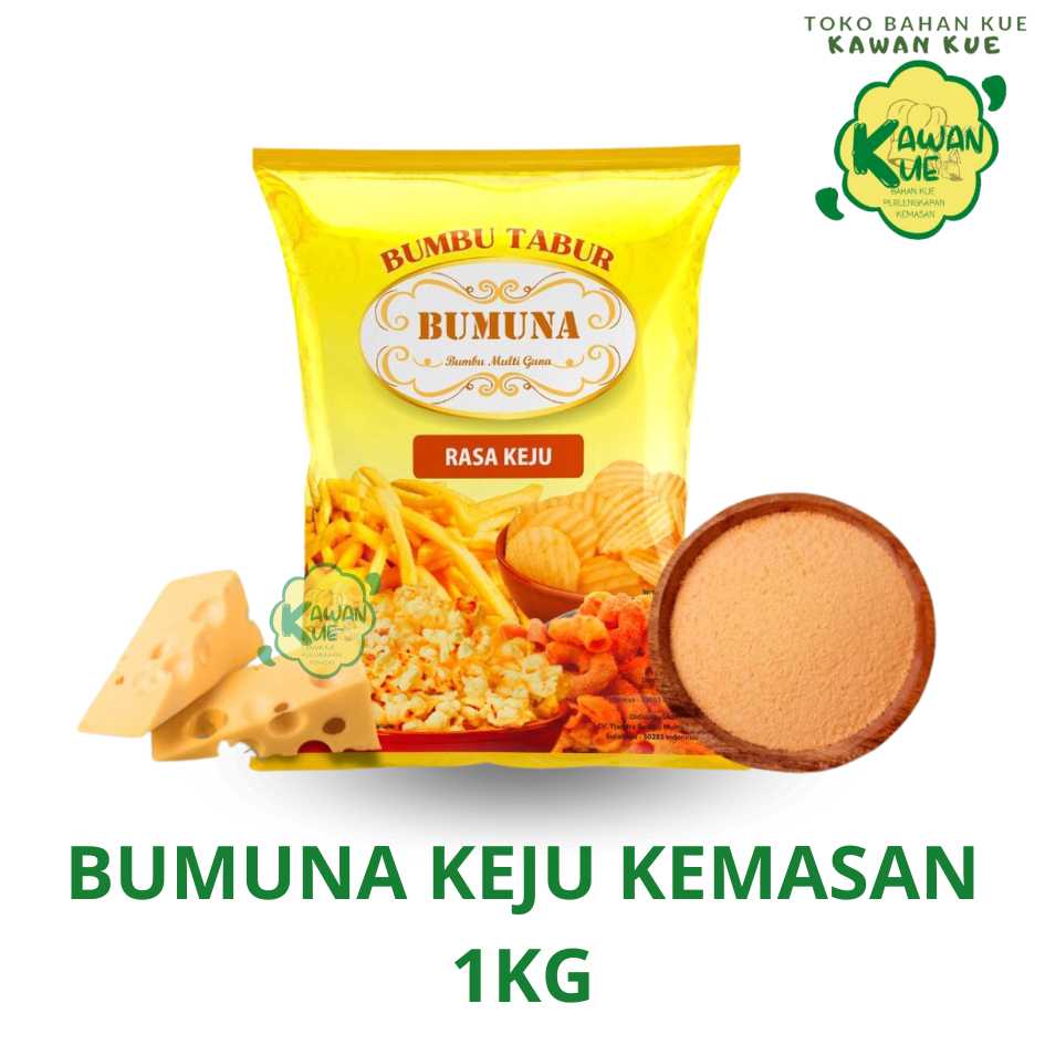 

BUMUNA BUBUK KEJU KEMASAN 1KG - BUMBU TABUR KEJU 1KG / PREMIUM BUBUK TABUR BUMBU PENYEDAP RASA 1KG