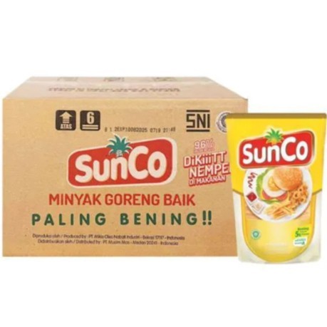 

1 DUS Sunco Minyak Goreng Refill Pouch 2L / 2 liter x6 / CTN