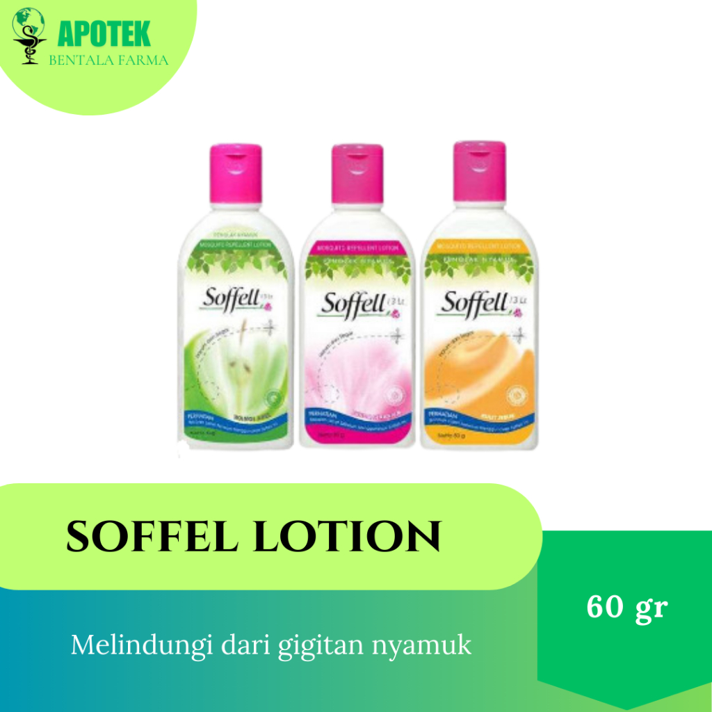 Soffell Lotion (Penolak Nyamuk) Botol 60gr