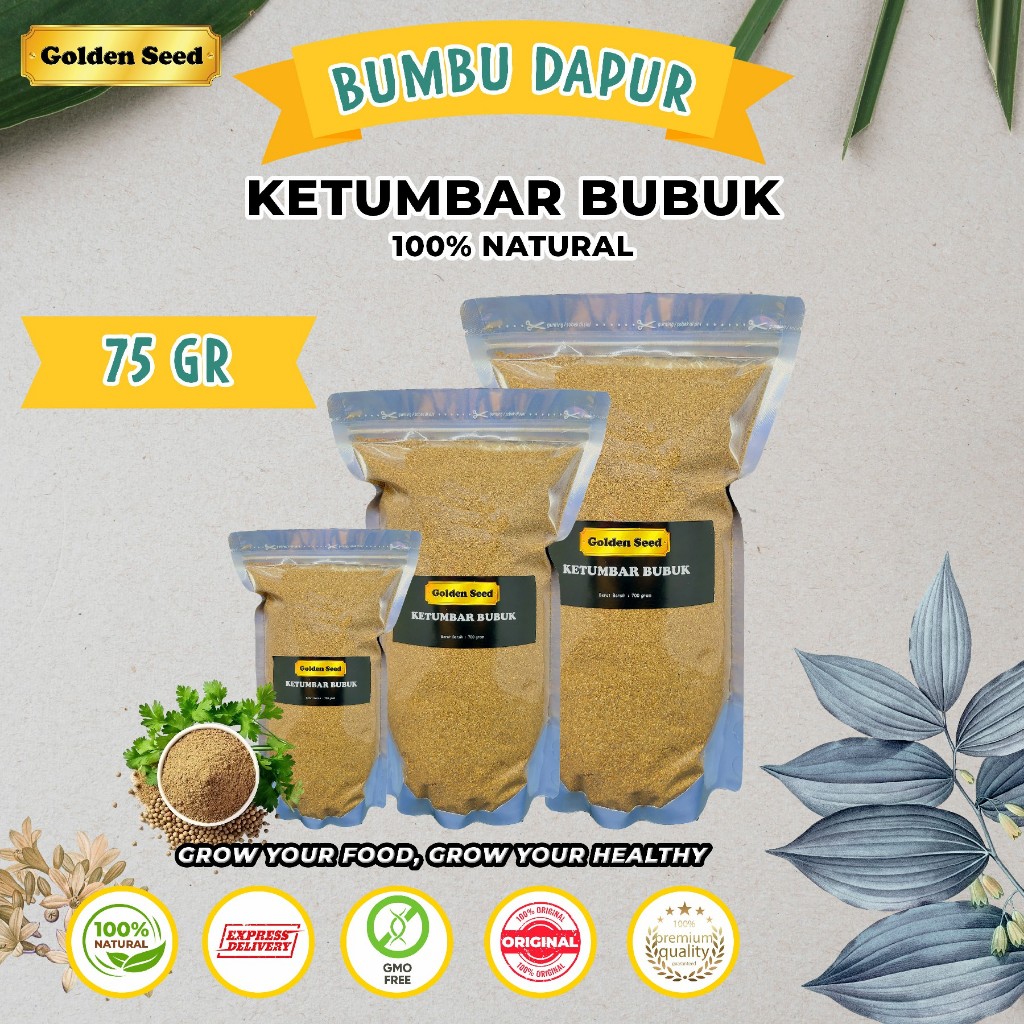 

BUBUK KETUMBAR MURNI 75GR / KETUMBAR BUBUK ASLI 75 GRAM / BUBUK BIJI KETUMBAR 75 GR