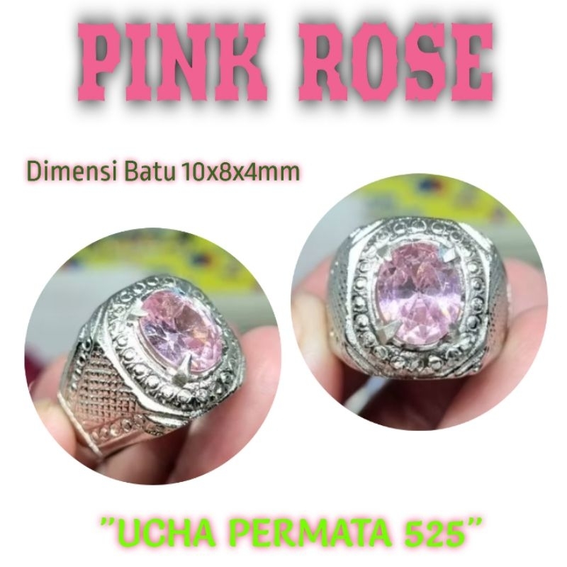 cincin pink rose / american diamond