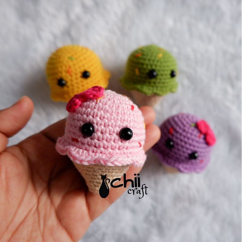 Amigurumi Ice Cream | Boneka Rajut Es Krim | Ganci Es Krim