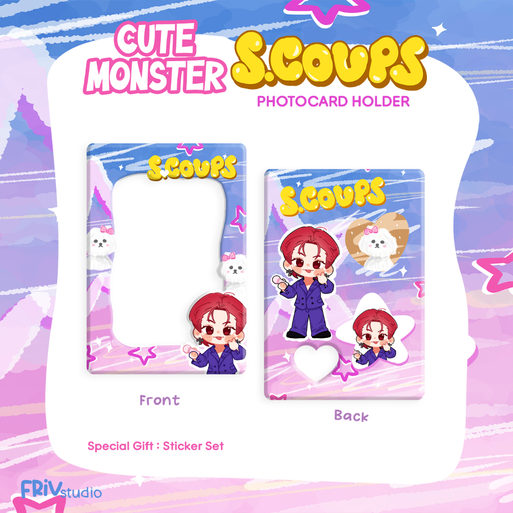 CUTE MONSTER SCOUPS SEVENTEEN PHOTOCARD HOLDER