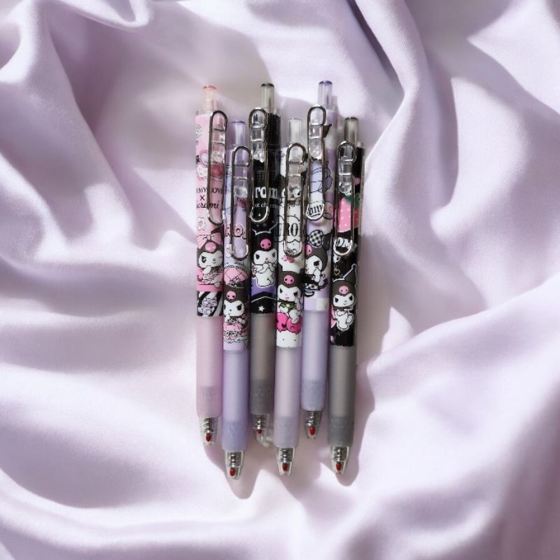 

Pulpen Gel Kuromi lucu Sanrio Kartun