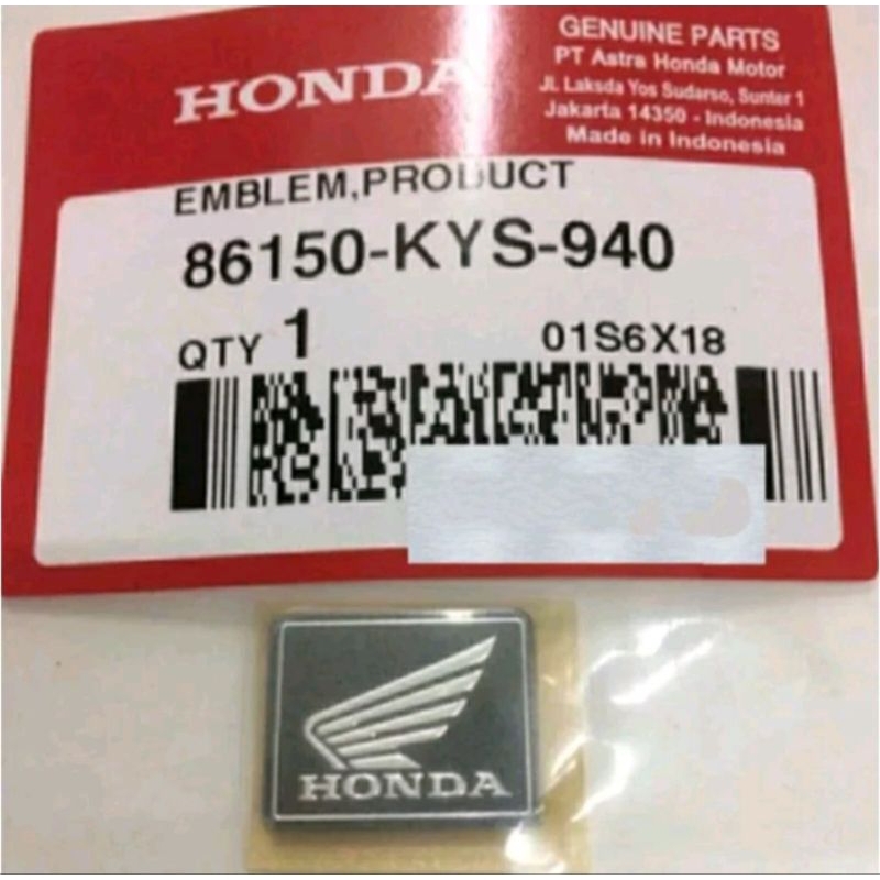 Emblem logo sayap cover spido Honda / Emblem kecil cover spedometer Motor Honda Beat, Vario Scoopy, 
