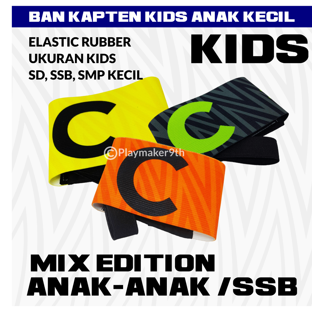 Flash Sale Ban Kapten Karet Anak SD Captain Armband SSB Kids Model Pro Anak Kecil