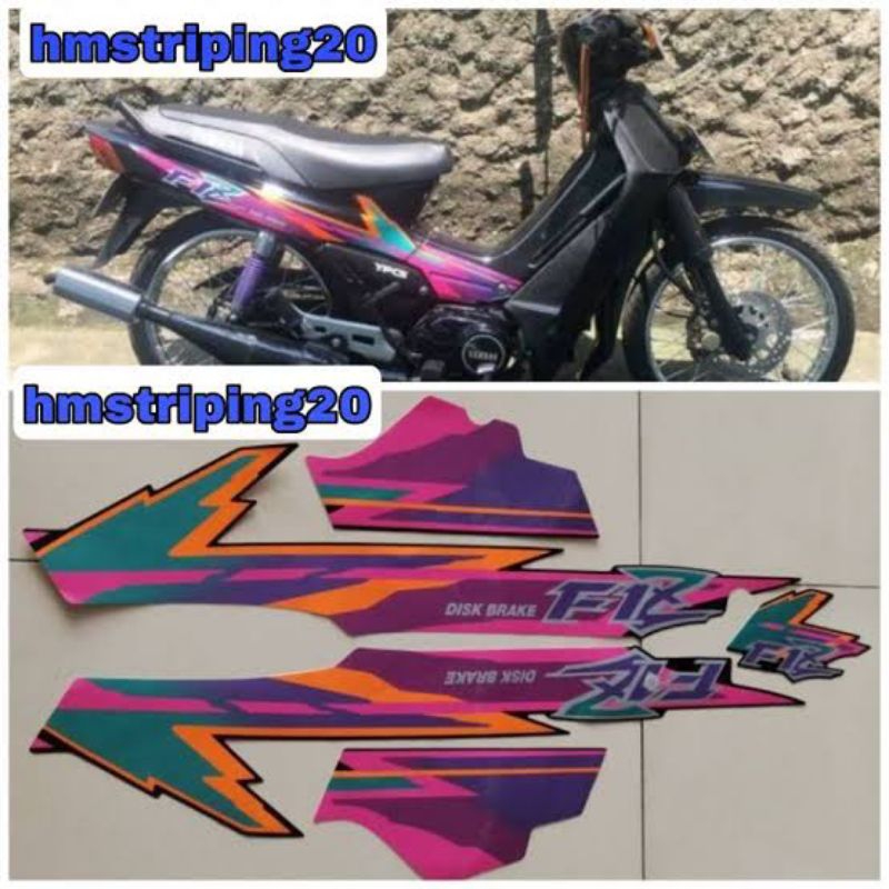 Lis les polet sticker strip stripping stiker setiker motor Yamaha Fiz r fizr lama tahun 1993 1994 19