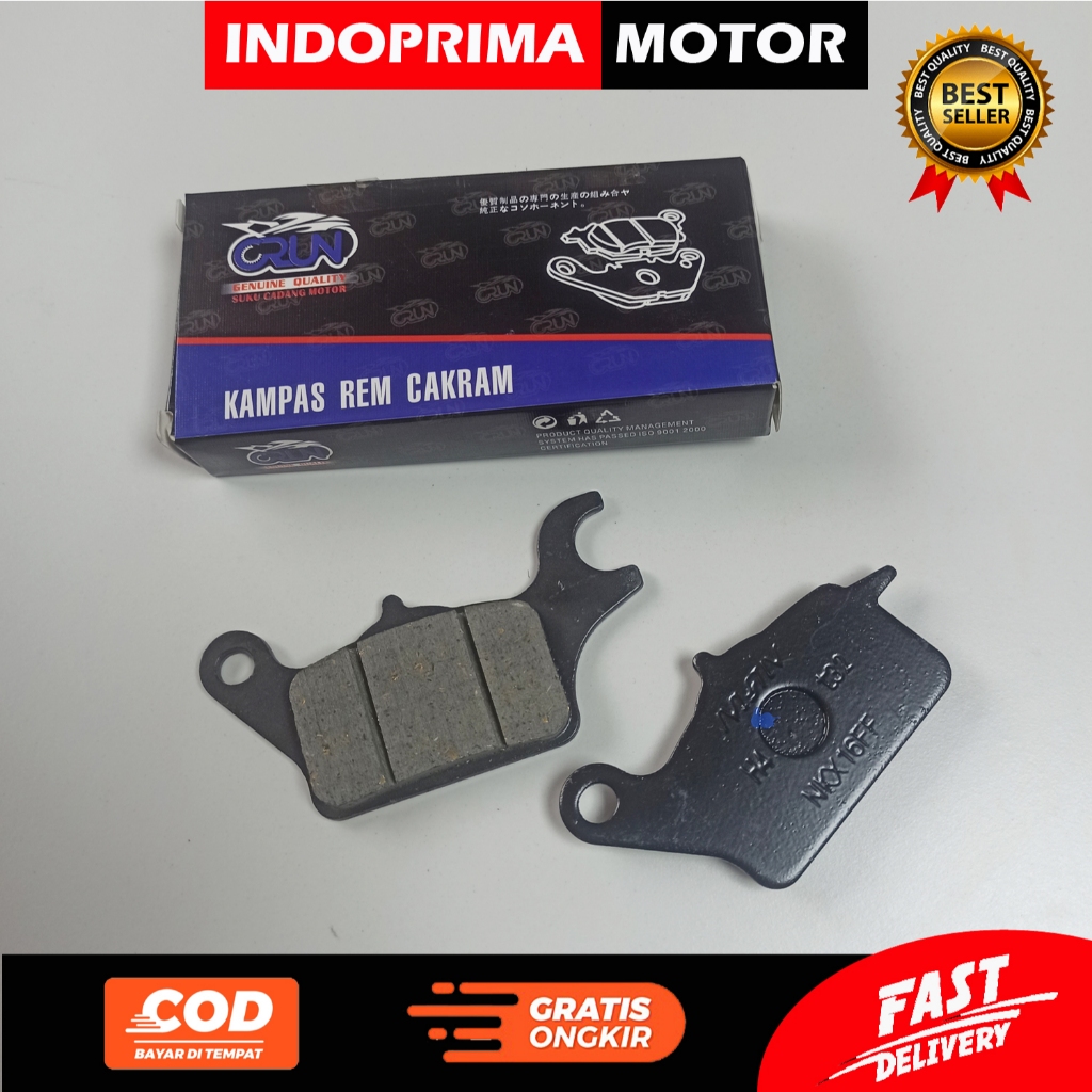 CRUN kampas rem depan. dispad dpn. disped depan honda blade dan revo 110 absolute KWW KWB