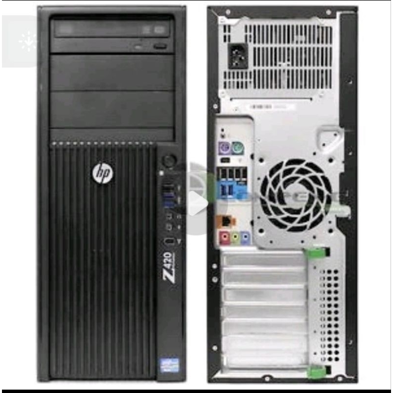 No Vga -Ram 32Gb- SSD 512gb -PC Server Workstation Hp  Z420
