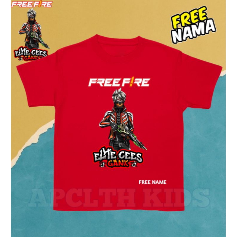 Baju Kaos Anak Free Fire FF Elit Cees Gank Sultan FF Game