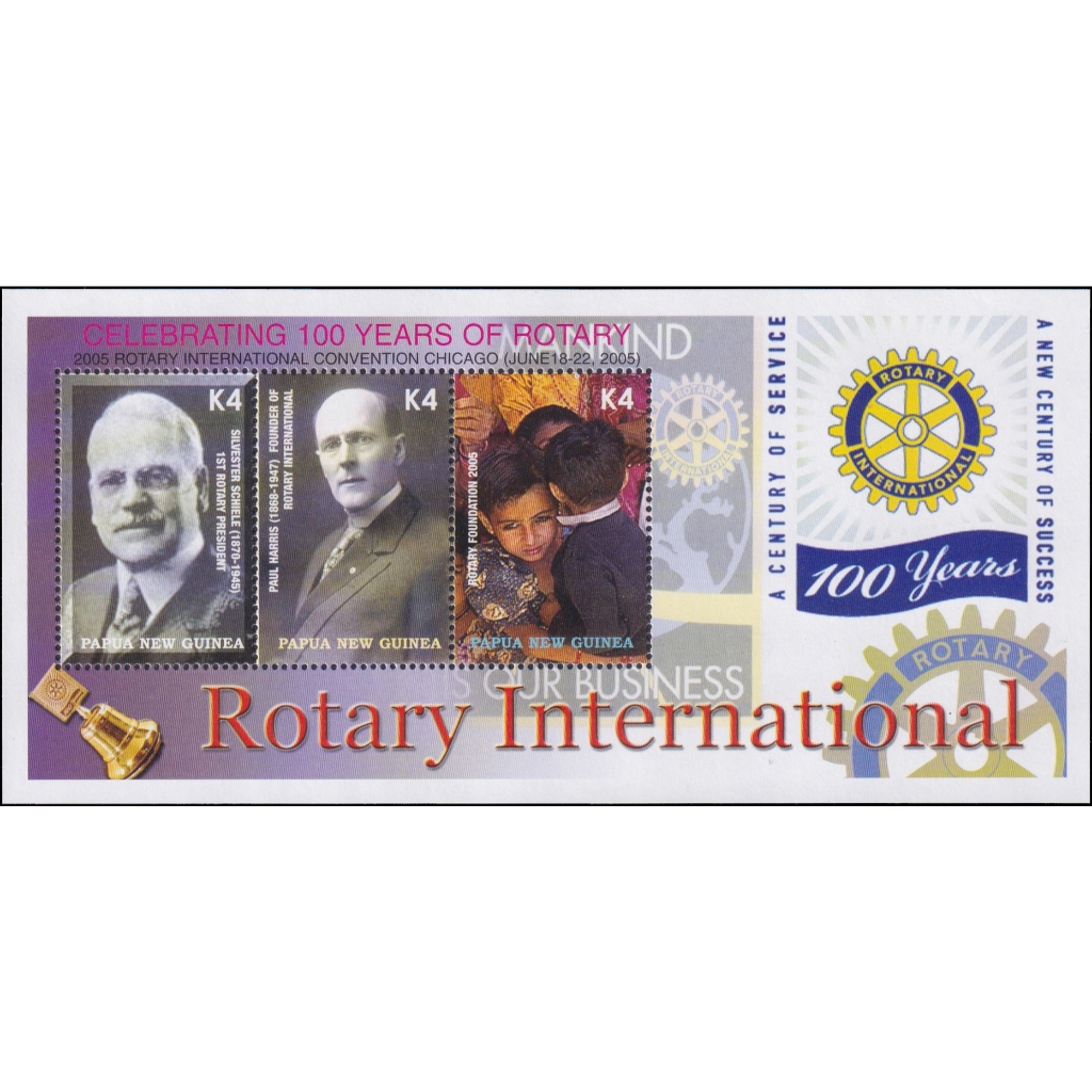 

Prangko Papua New Guinea 2005 The 100th Anniversary of the Rotary International, Humanitarian Organization Scott #1168 Mint Never Hinged Very Fine