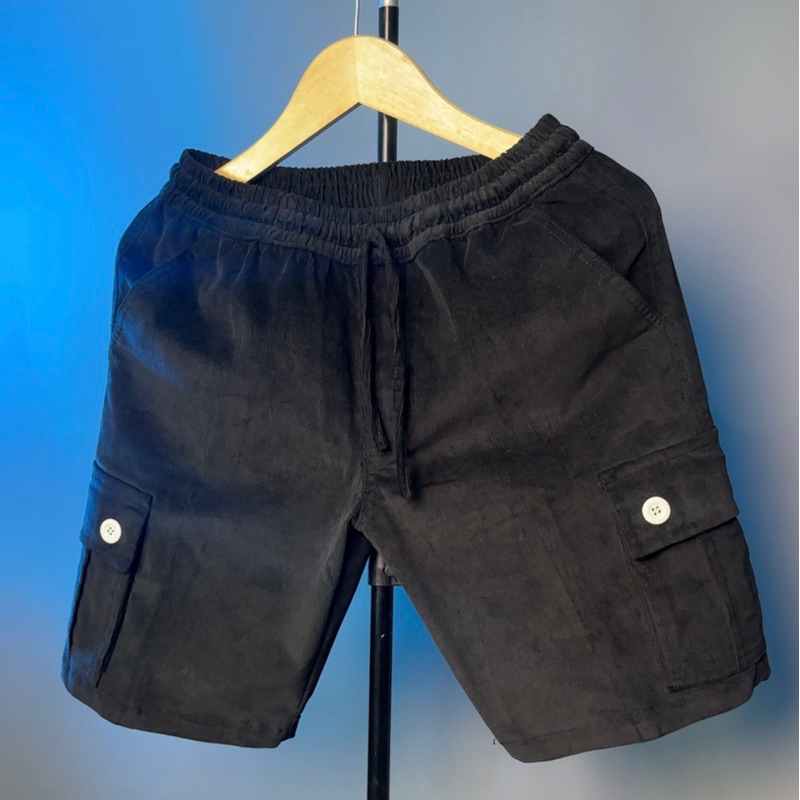 Celana cargo corduroy pria / celana cargo pendek corduroy pria