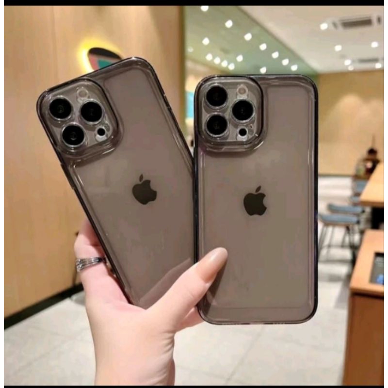 softcase casing oppo A3S/A5 Transparan clear hitam ful caret