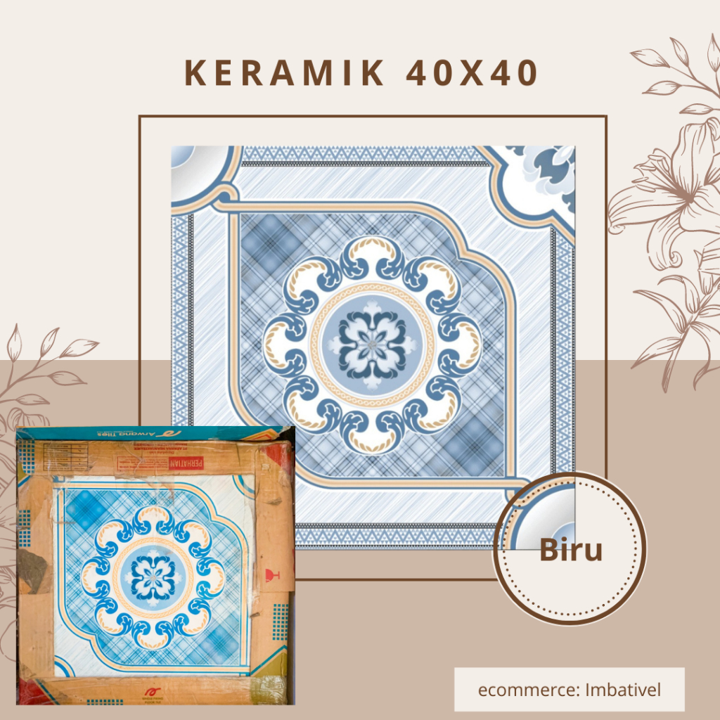 Keramik Lantai 40x40 Arwana Madrid │ Keramik Lantai Ruang Tamu / Permukaan Licin