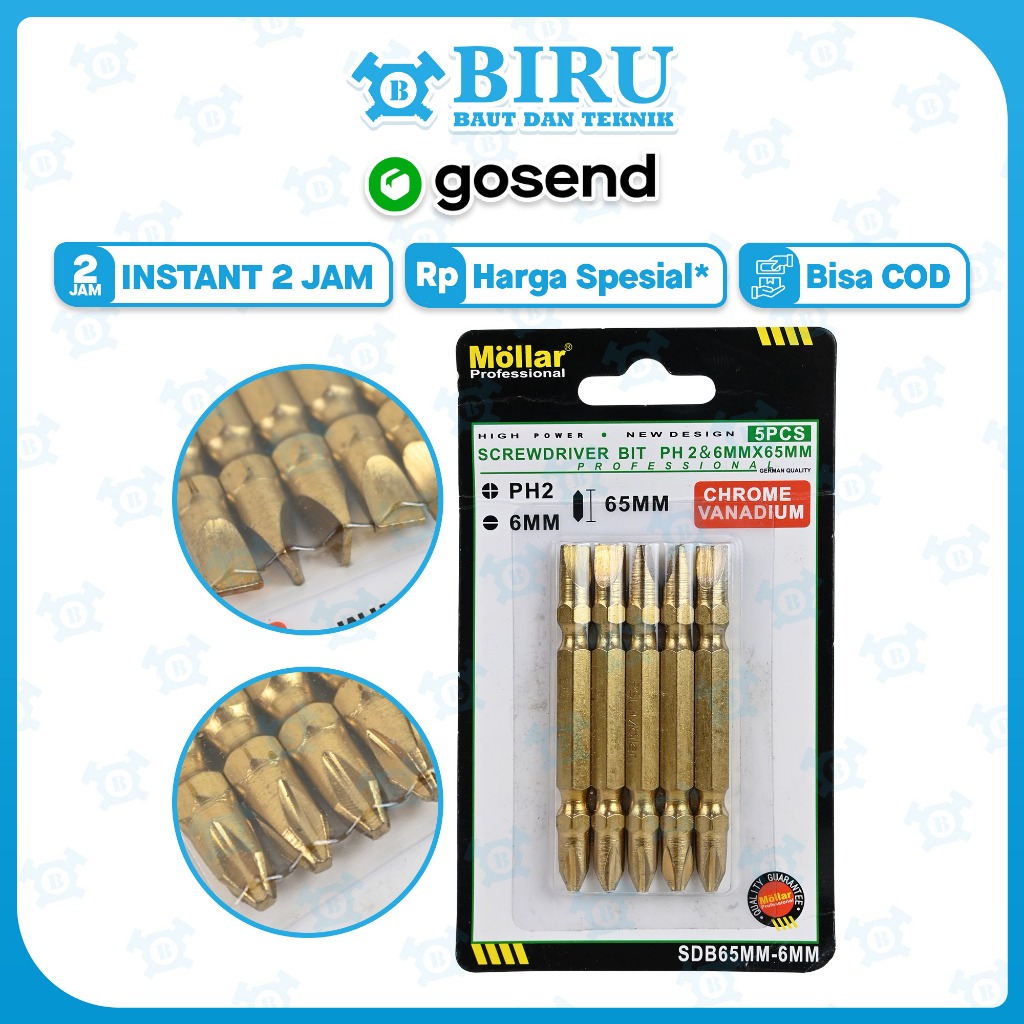 Mollar Mata Bor Obeng Angin Mollar Plus Minus PH2x65