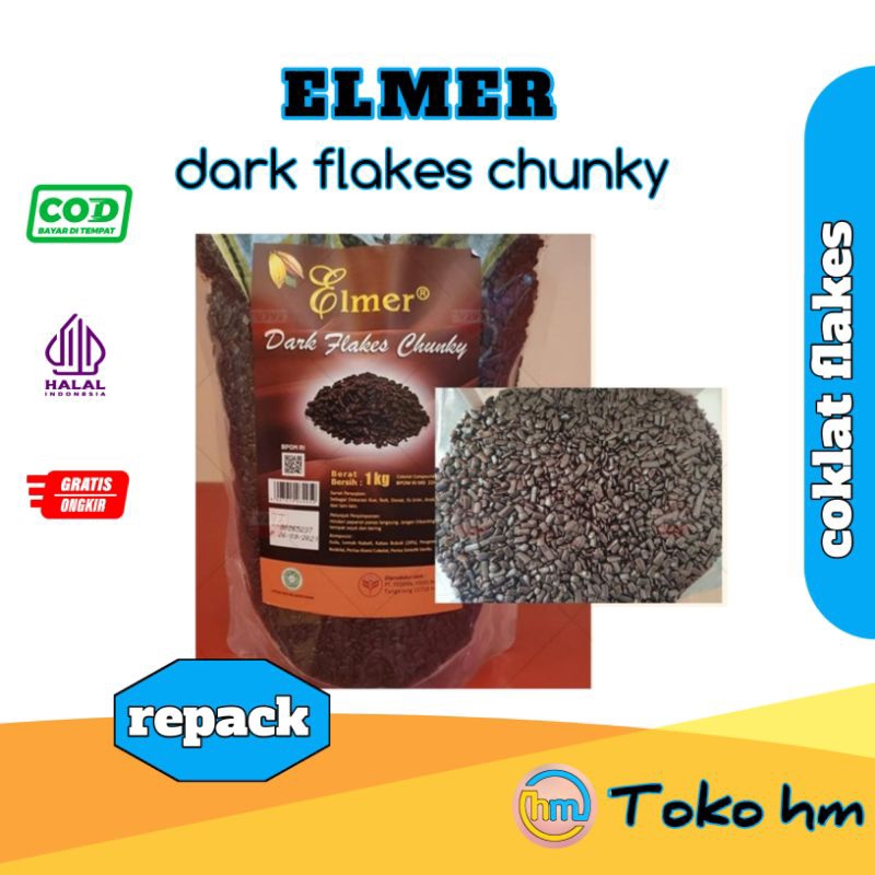 

Coklat flakes elmer / coklat flak / toping coklat ( repack )