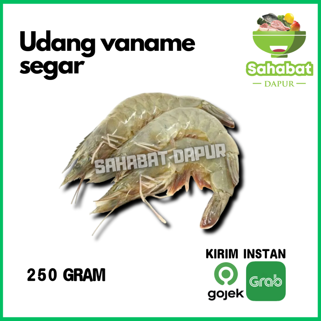 

Udang Vaname / Udang Segar 250gram Free Box - Sahabatdapur