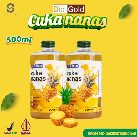 

Bio Gold Cuka Nanas - Paket 2 Botol Asli Fermentasi Nanas Terbaik: Solusi Sehat untuk Dia betes