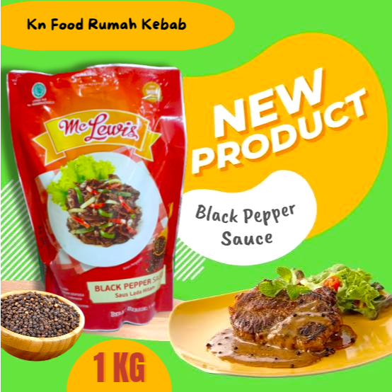 

Saus BlackPepper Mc Lewis/Saus Lada Hitam 1 KG / Saus Mc Lewis / Saus BlackPapper