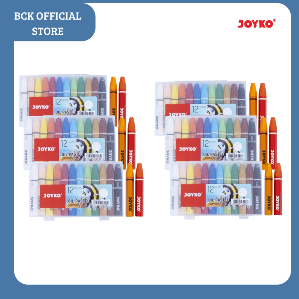 

Krayon Minyak / Oil Pastel Joyko OP-12CH 12Warna ( 6 SET)