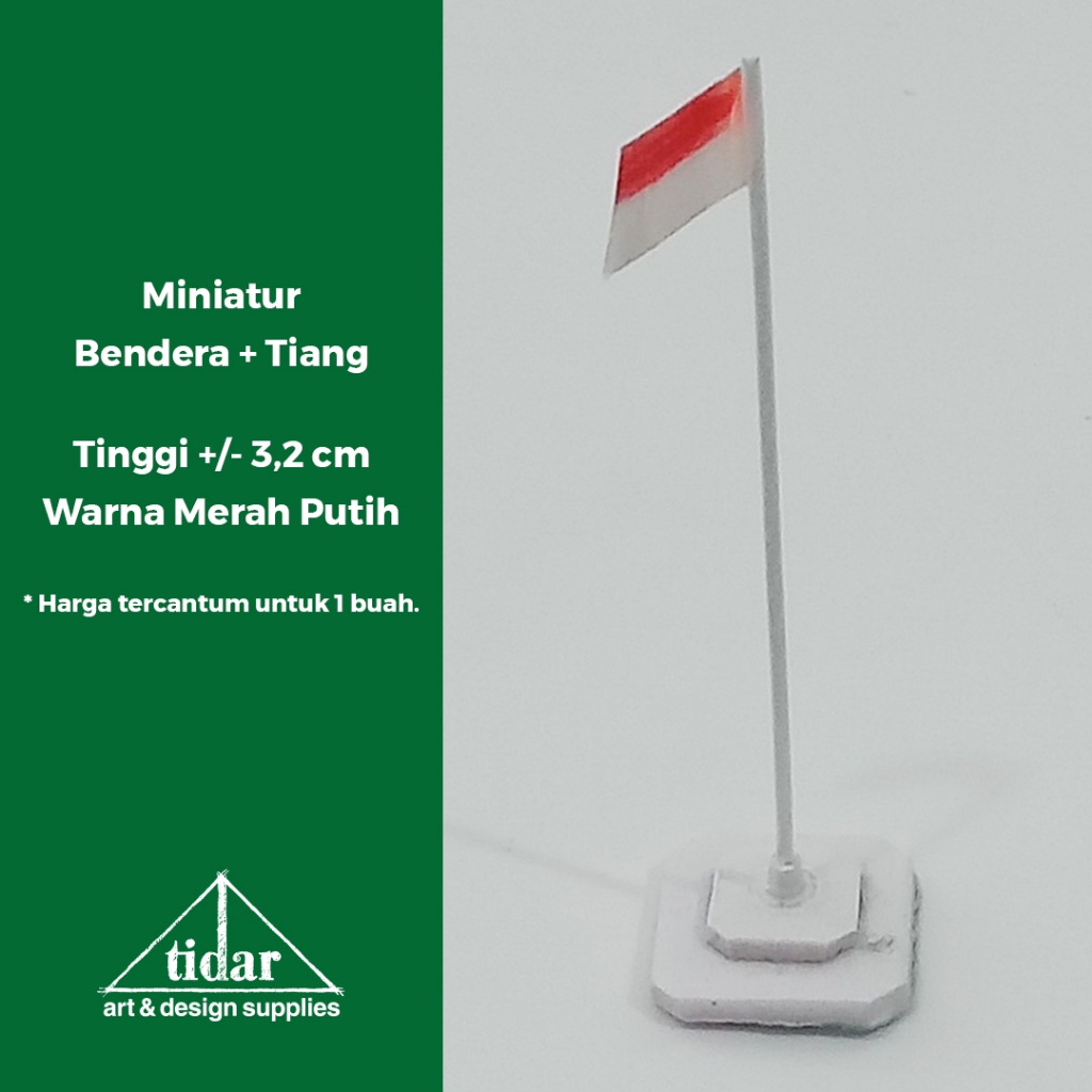 

[MR] MH - Miniatur Maket Tiang Bendera Merah Putih Skala 1:400