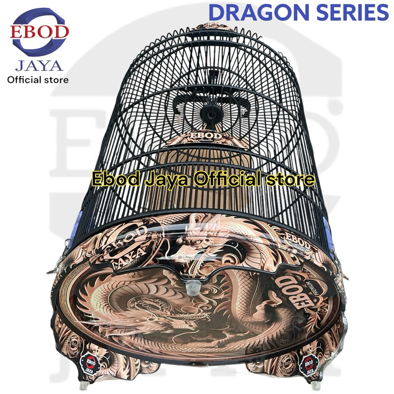 SANGKAR KANDANG MURAI EBOD PVC DECAL DRAGON SERIES NO 2