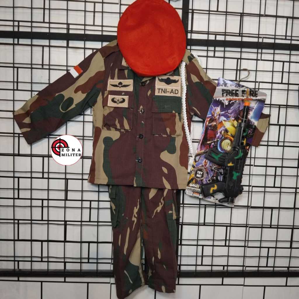 Baju loreng KOPASSUS Kostum tentara anak Baju seragam PDL KOPASSUS NEW TERLARISS// FREE SENJATA DAN 
