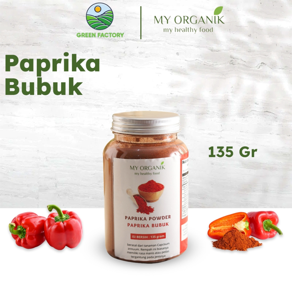 

My Organik Paprika Merah Bubuk Red Paprika Powder Murni Tanpa Campuran 135 g