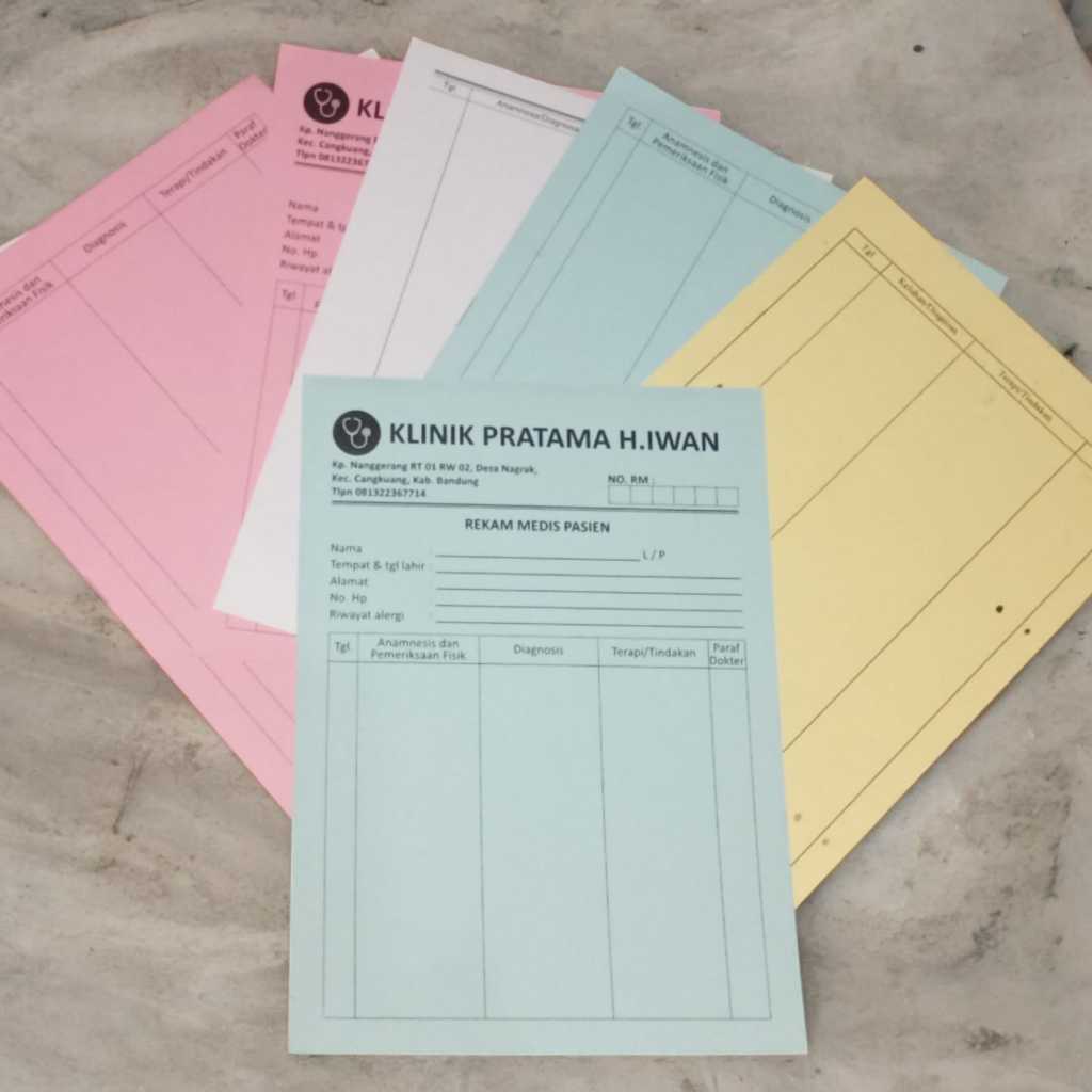 

KARTU REKAM MEDIS BARANG / BLANGKO RM & KARTU AKSEPTOR KB