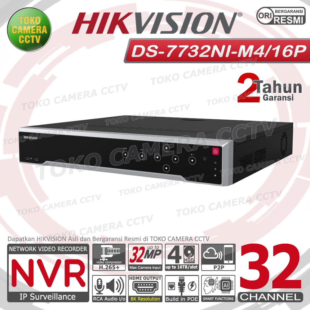 NVR HIKVISION 32 CHANNEL NVR CCTV 4K 32MP 32CH 4HDD
