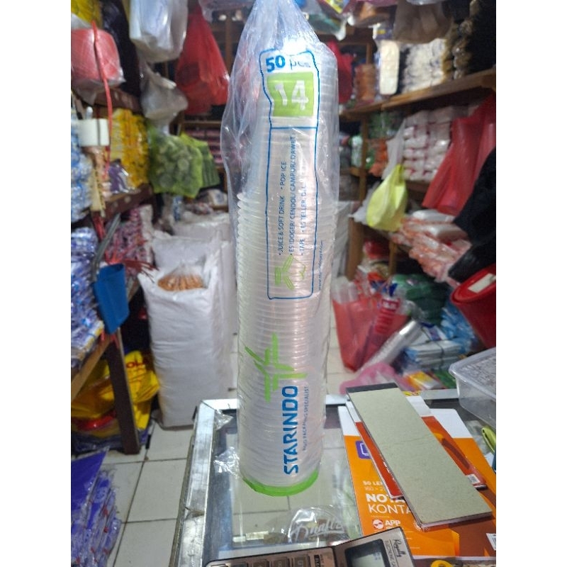 gelas starindo tebal.ukuran 14oz