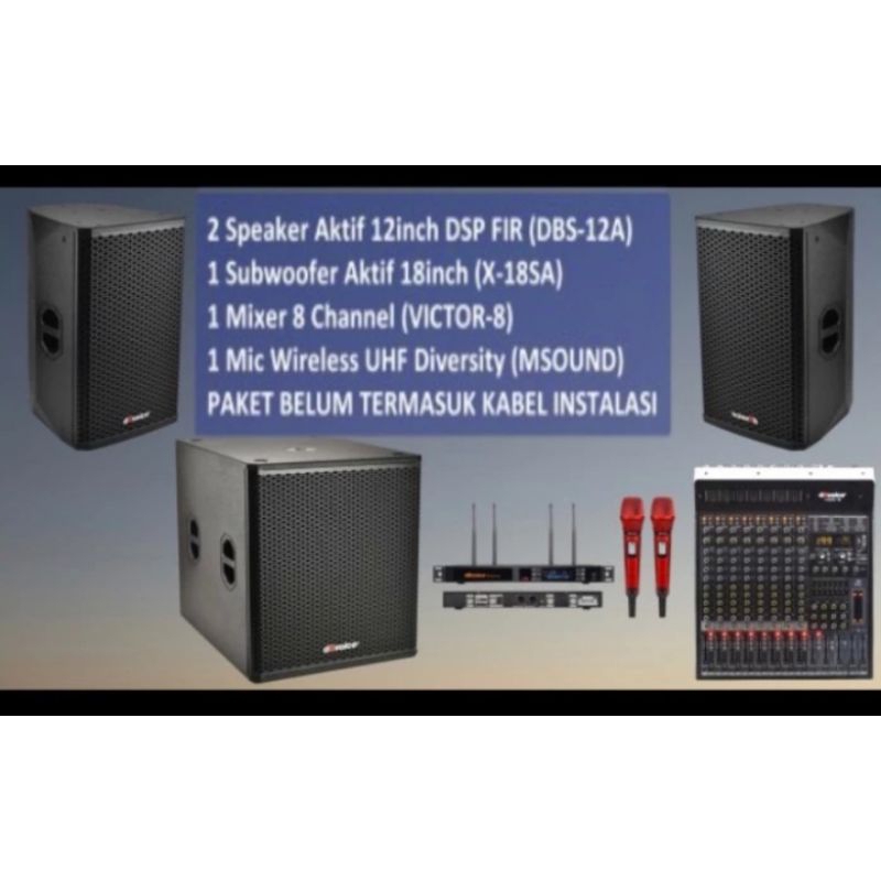 Paket sound dBVoice DBS-12A + Sub X18SA original aktif 12 inch + sub 18 inch