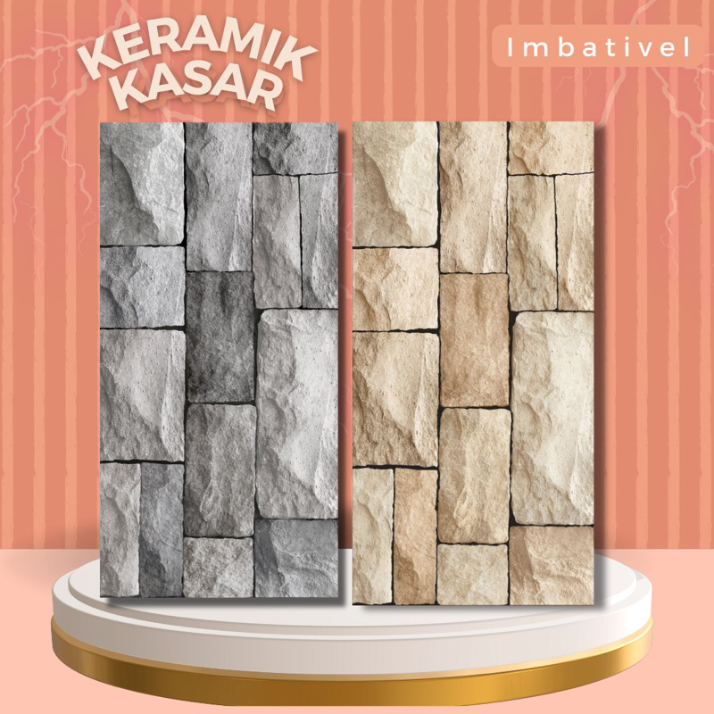 Keramik Dinding Kasar 20x40 Asia Tile Genoa │ Keramik Tangga / Dinding Dapur / Dinding Kamar Mandi