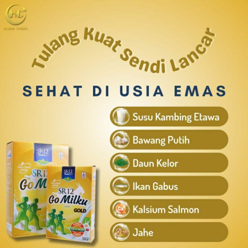 

GOMILKU GOLD SR12 200GR / SUSU KAMBING ETAWA BAGUS UNTUK ORANG DEWASA DAN LANSIA/ SUSU UNTUK KESEHATAN TULANG