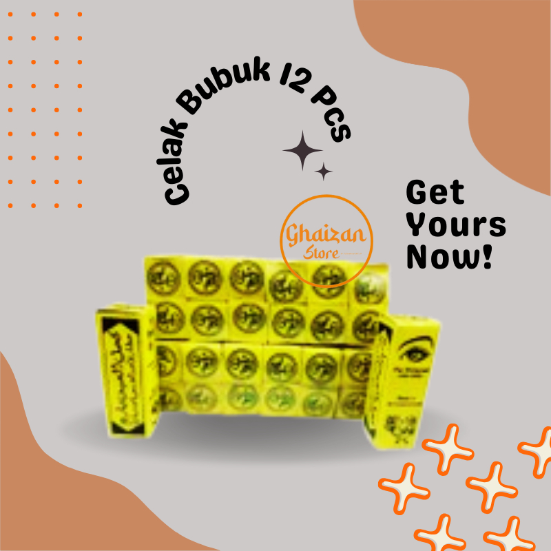 CELAK BUBUK PERLUSIN 12 PCS / CELAK ARAB / CELAK MATA / OLEH OLEH HAJI DAN UMROH