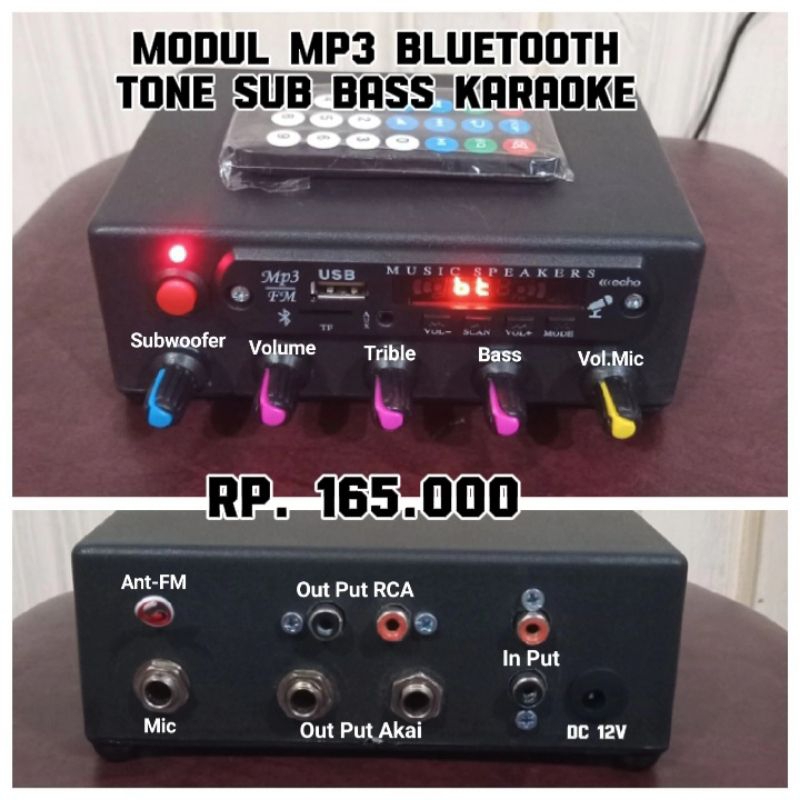 MODUL MP3 BLUETOOTH TONE SUBWOOFER BASS KARAOKE