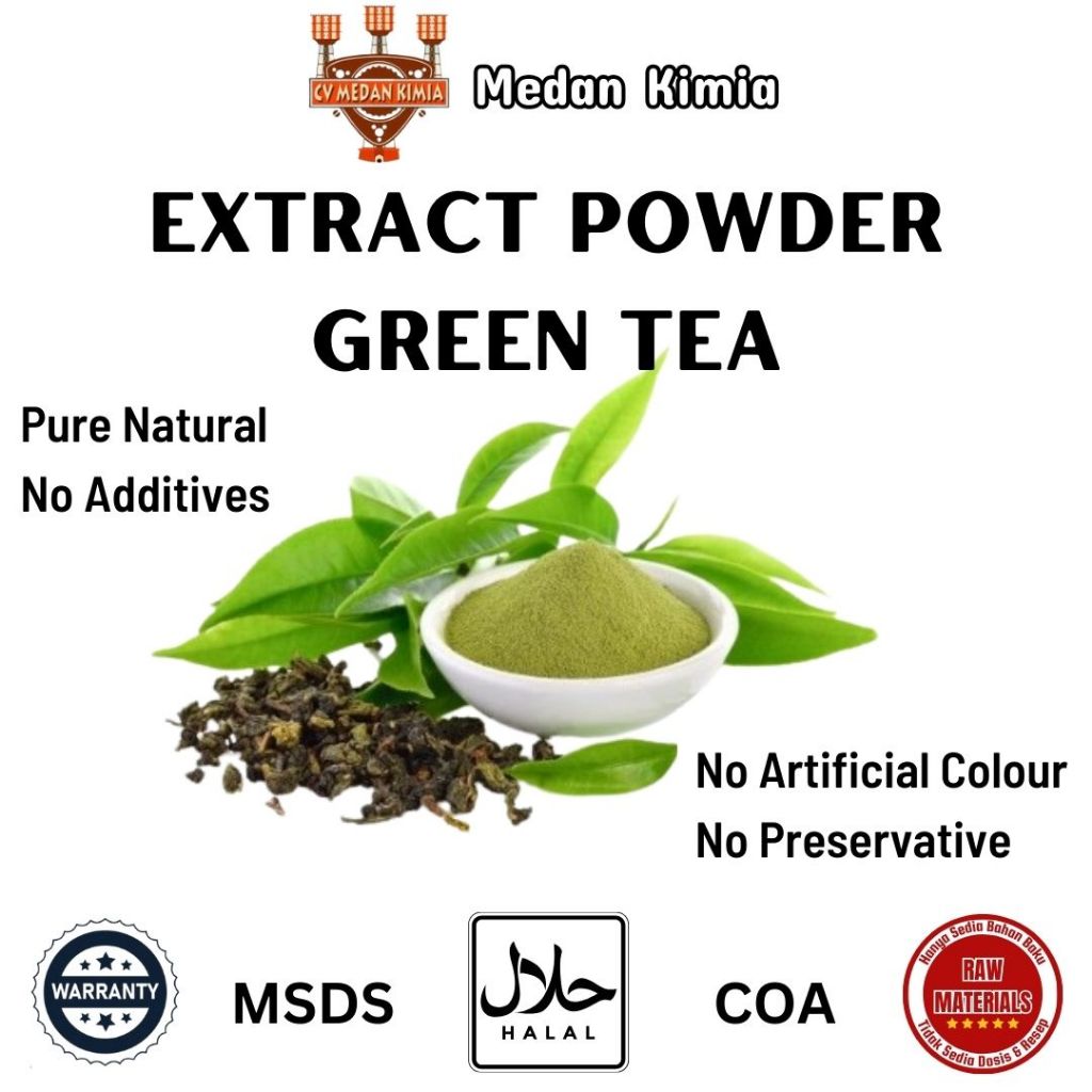 

Bubuk Ekstra Teh Hijau 50gr / Extract Powder Green Tea 50gr Halal Food Grade